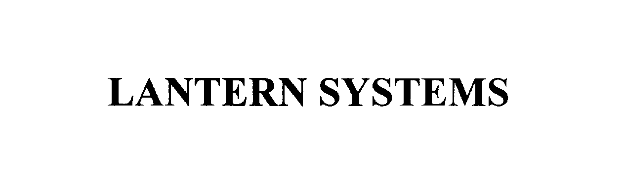 Trademark Logo LANTERN SYSTEMS