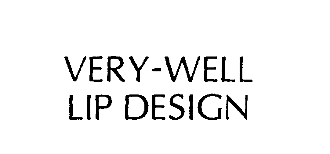 Trademark Logo VERY-WELL LIP DESIGN