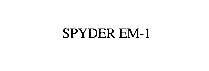Trademark Logo SPYDER EM-1