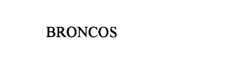 Trademark Logo BRONCOS