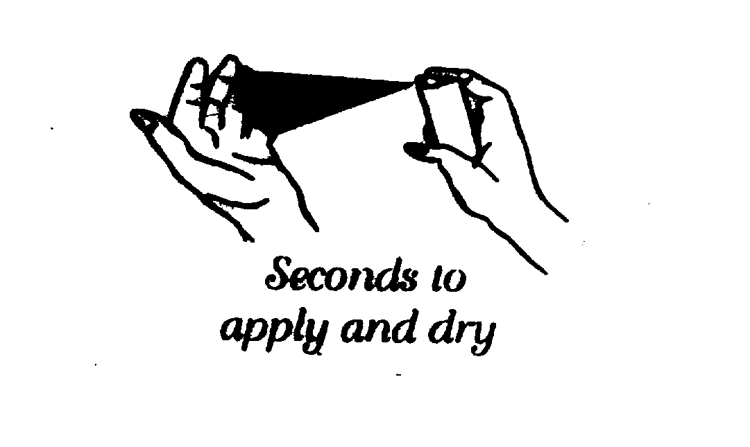 Trademark Logo SECONDS TO APPLY AND DRY