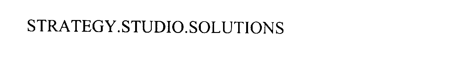 Trademark Logo STRATEGY.STUDIO.SOLUTIONS
