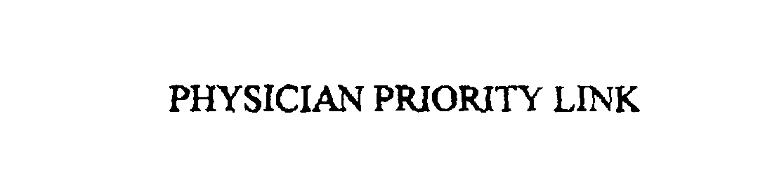  PHYSICIAN PRIORITY LINK