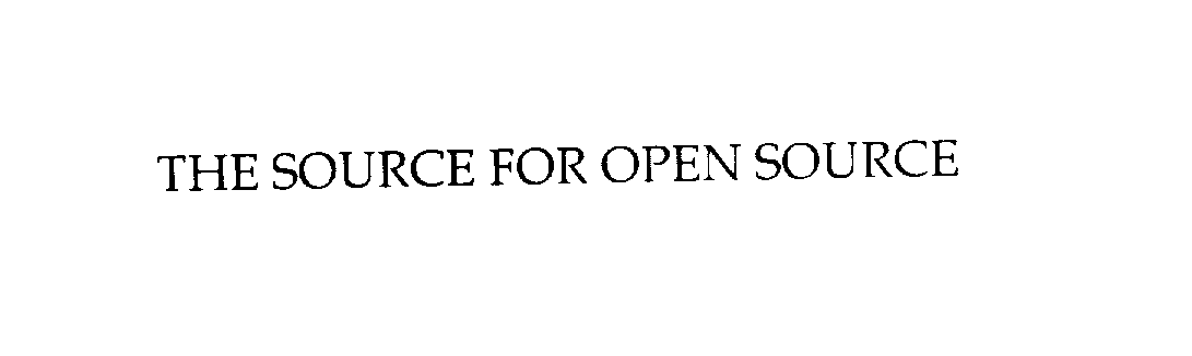  THE SOURCE FOR OPEN SOURCE