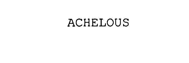 Trademark Logo ACHELOUS