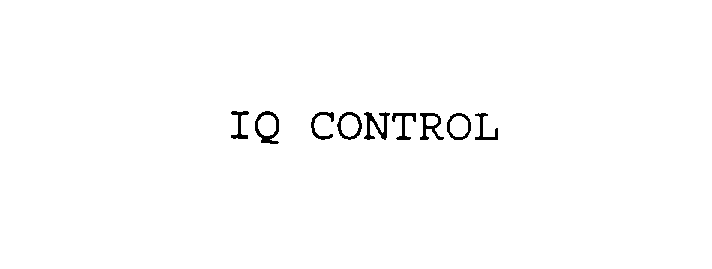 Trademark Logo IQ CONTROL
