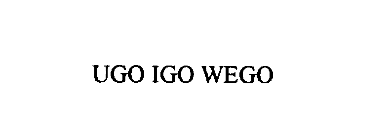 Trademark Logo UGO IGO WEGO