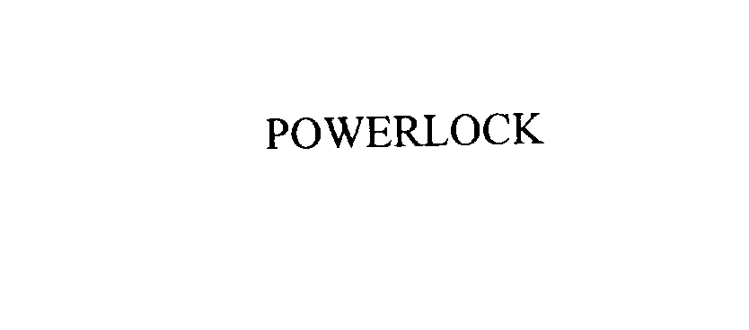 Trademark Logo POWERLOCK