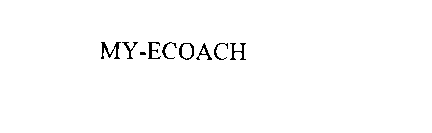 Trademark Logo MY-ECOACH