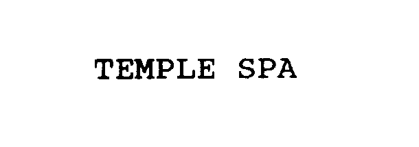 Trademark Logo TEMPLE SPA