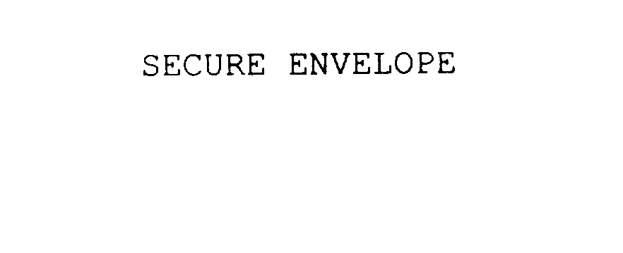 Trademark Logo SECURE ENVELOPE