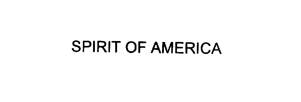 Trademark Logo SPIRIT OF AMERICA