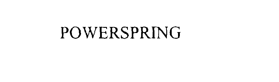 Trademark Logo POWERSPRING