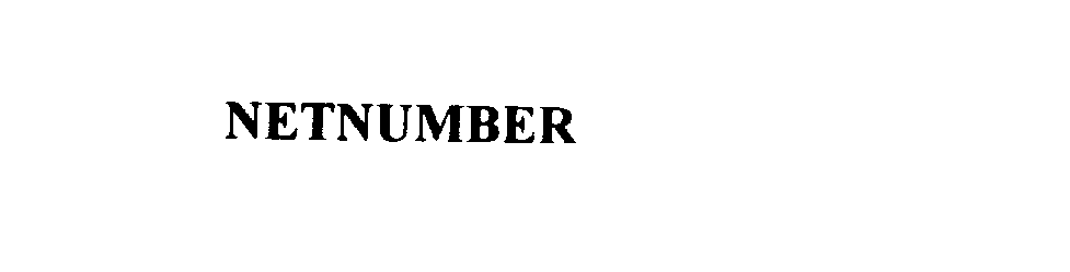 Trademark Logo NETNUMBER