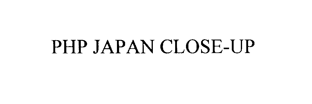  PHP JAPAN CLOSE-UP