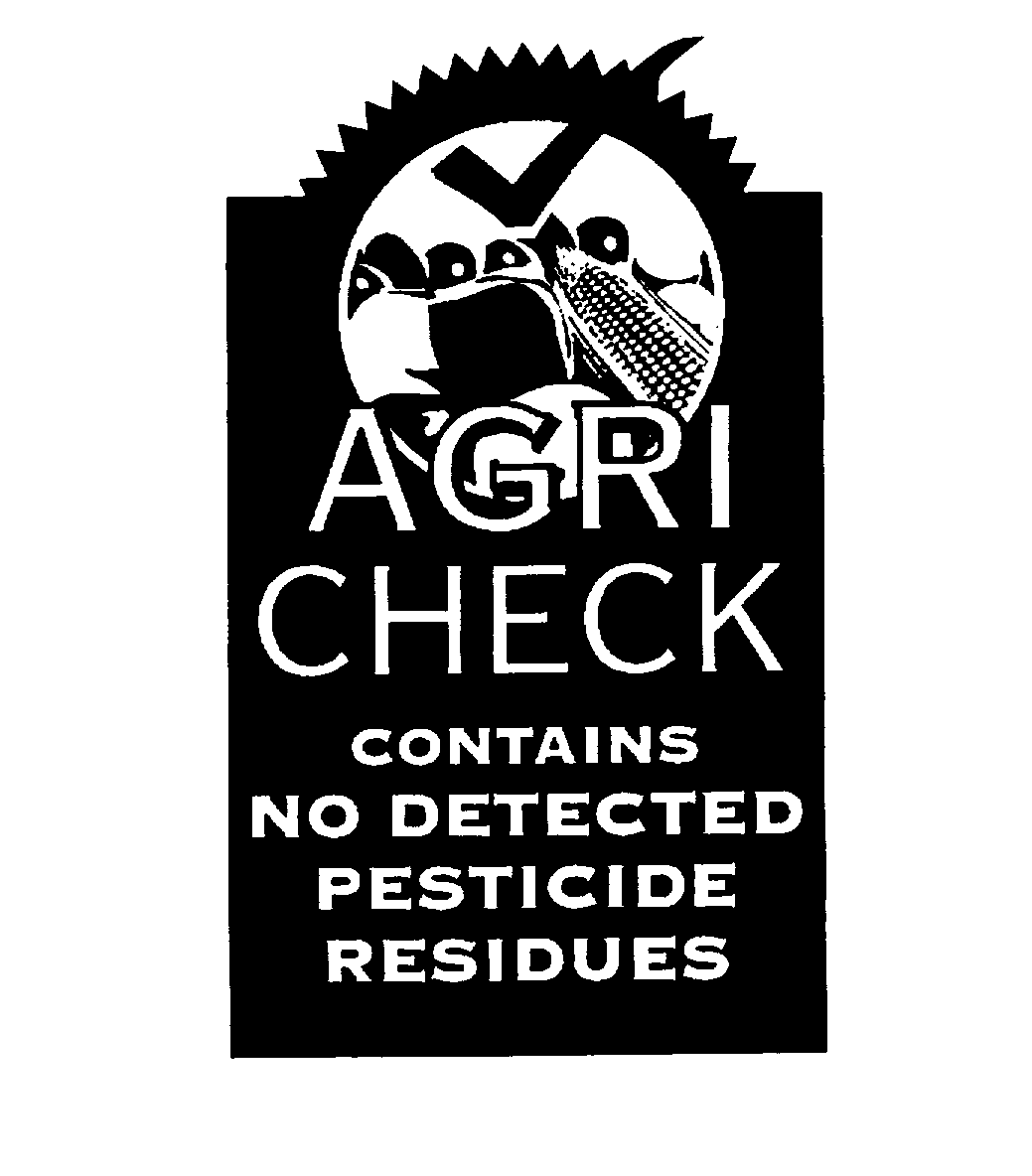 Trademark Logo AGRI CHECK CONTAINS NO DETECTED PESTICIDE RESIDUES