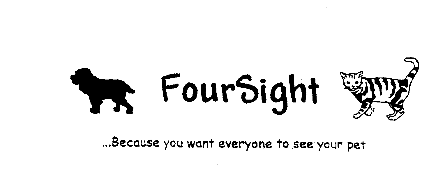 Trademark Logo FOURSIGHT...BECAUSE YOU WANT EVERYONE TO SEE YOUR PET