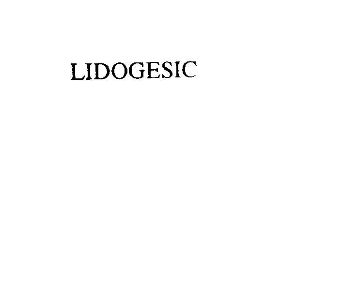  LIDOGESIC