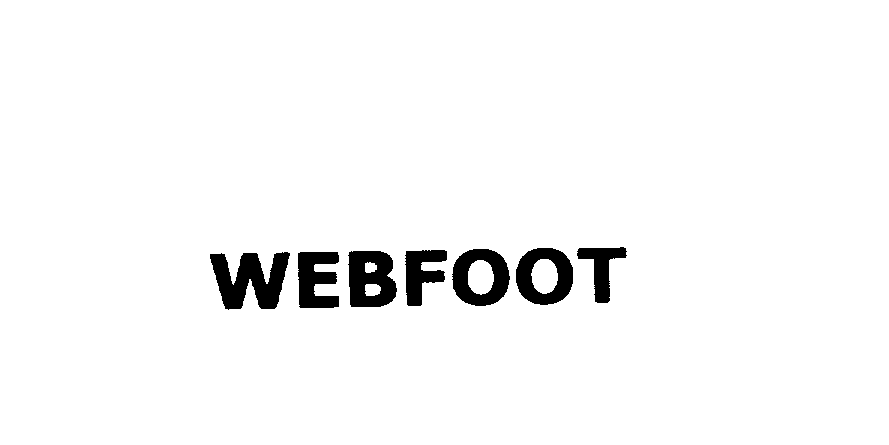 Trademark Logo WEBFOOT