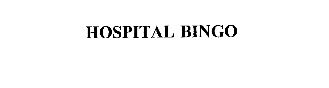  HOSPITAL BINGO