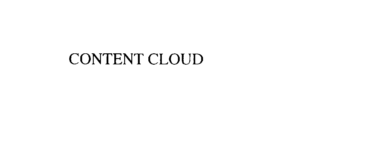 Trademark Logo CONTENT CLOUD