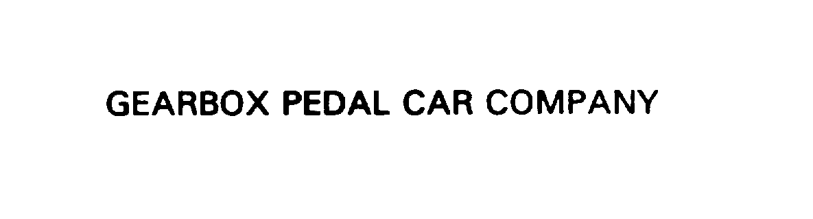  GEARBOX PEDAL CAR COMPANY