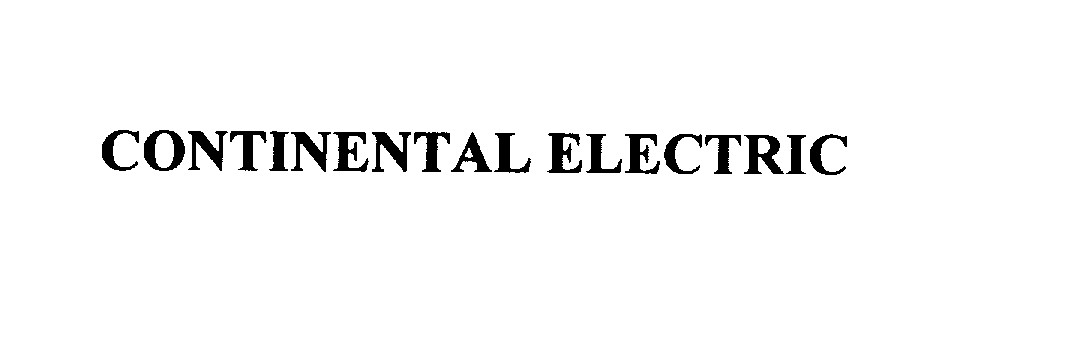  CONTINENTAL ELECTRIC