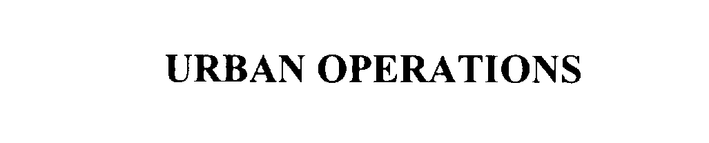 Trademark Logo URBAN OPERATIONS