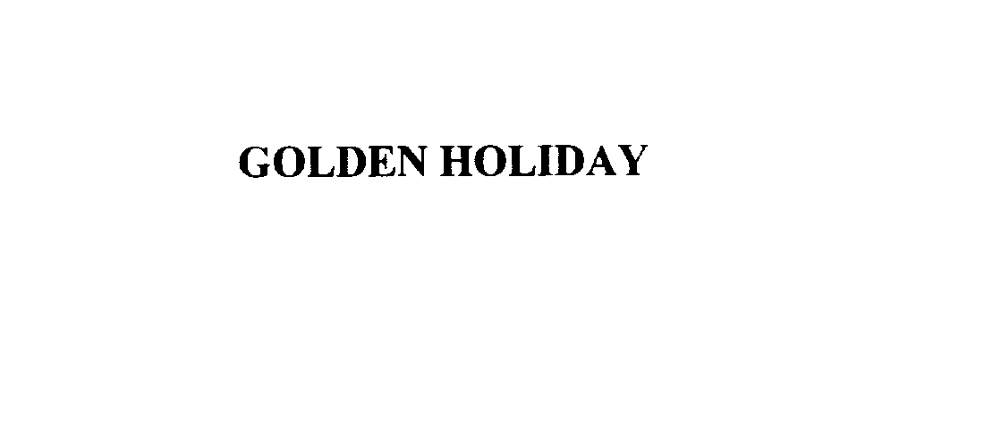  GOLDEN HOLIDAY