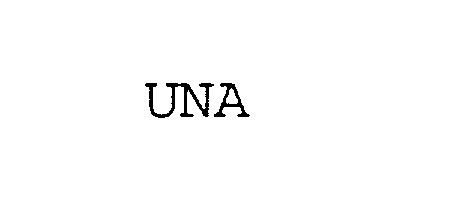 Trademark Logo UNA