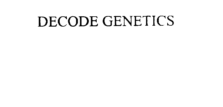  DECODE GENETICS