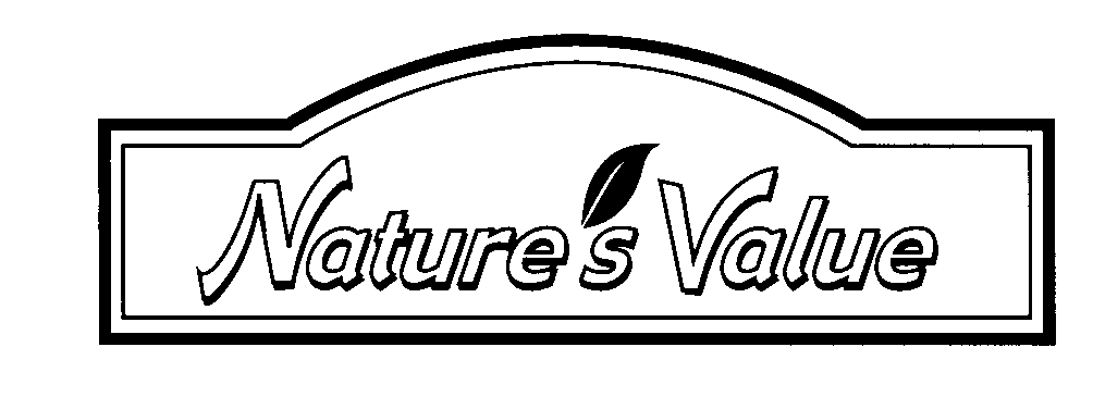 Trademark Logo NATURE'S VALUE