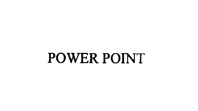 Trademark Logo POWER POINT