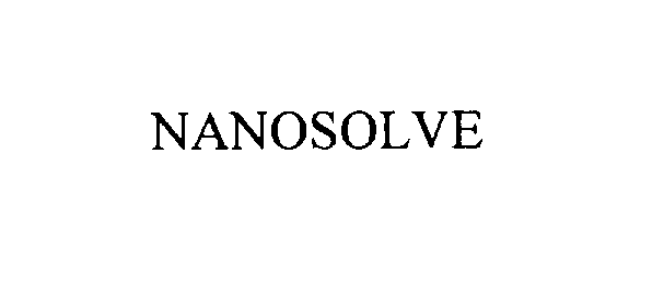 Trademark Logo NANOSOLVE