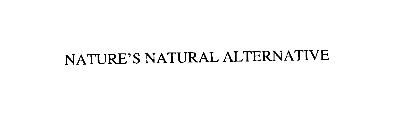  NATURE'S NATURAL ALTERNATIVE