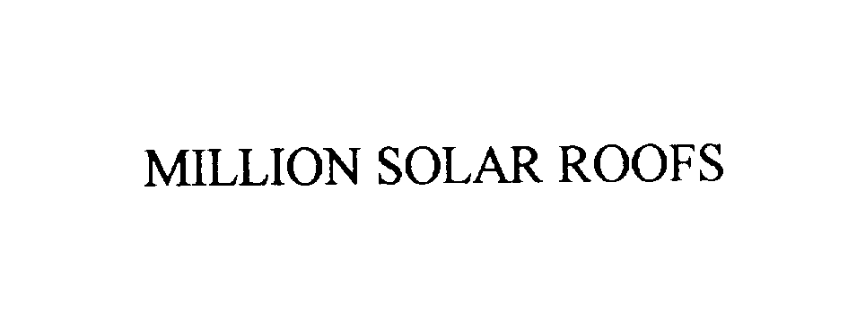  MILLION SOLAR ROOFS