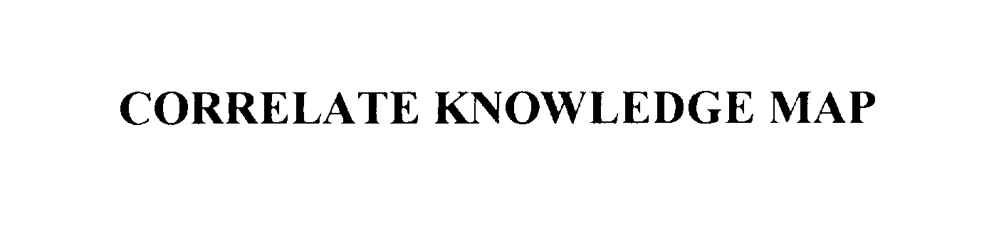 Trademark Logo CORRELATE KNOWLEDGE MAP
