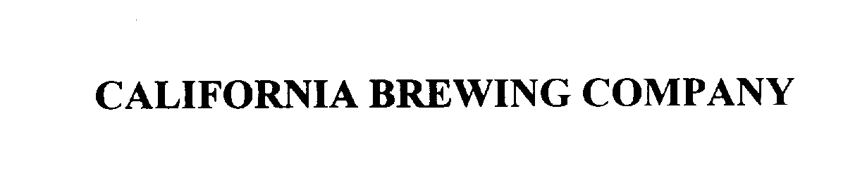 Trademark Logo CALIFORNIA BREWING COMPANY