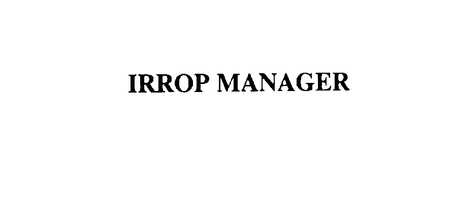  IRROP MANAGER