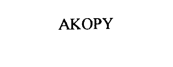 Trademark Logo AKOPY
