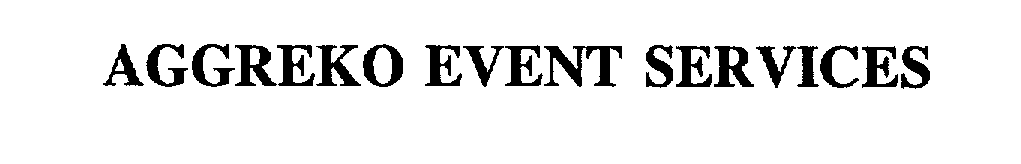 Trademark Logo AGGREKO EVENT SERVICES