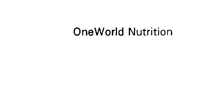 Trademark Logo ONEWORLD NUTRITION