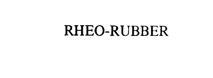 Trademark Logo RHEO-RUBBER