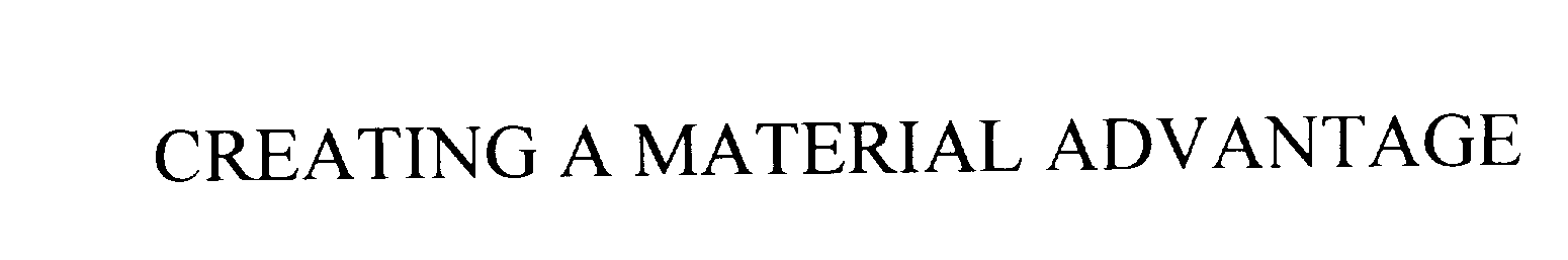 Trademark Logo CREATING A MATERIAL ADVANTAGE