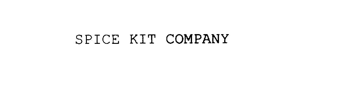Trademark Logo SPICE KIT COMPANY