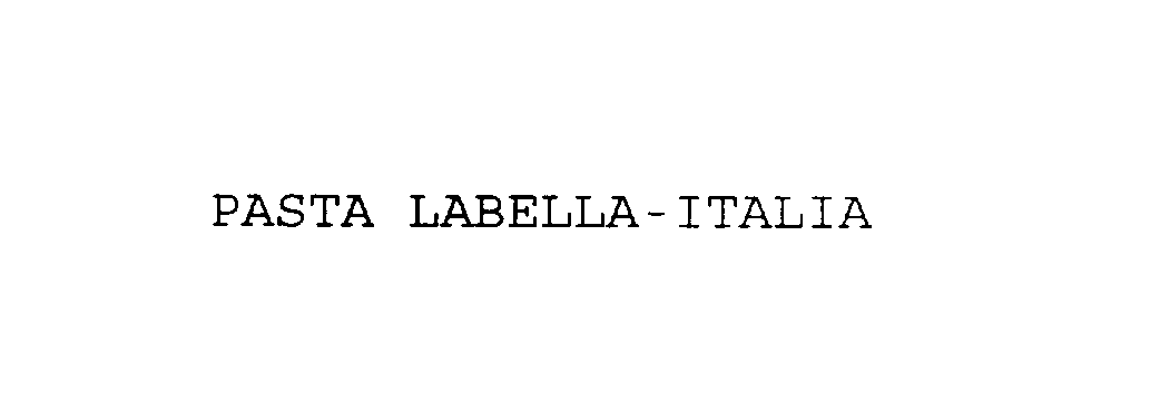  PASTA LABELLA-ITALIA
