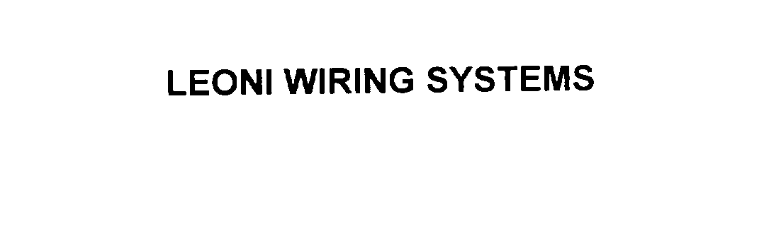  LEONI WIRING SYSTEMS