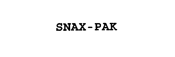 Trademark Logo SNAX-PAK