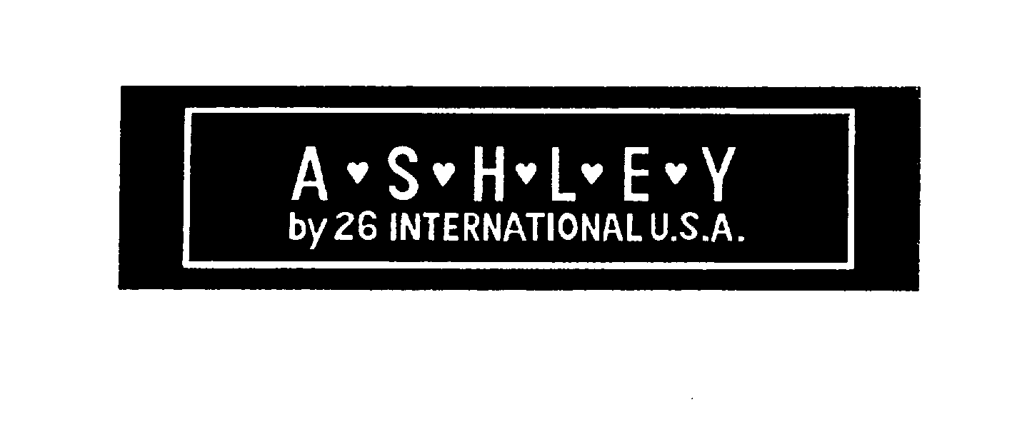 Trademark Logo ASHLEY BY 26 INTERNATIONAL U.S.A.