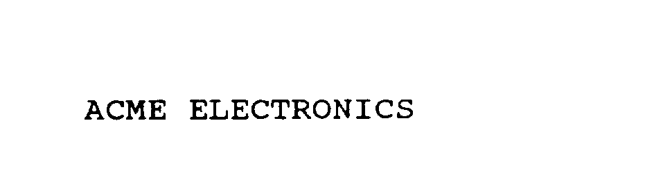  ACME ELECTRONICS